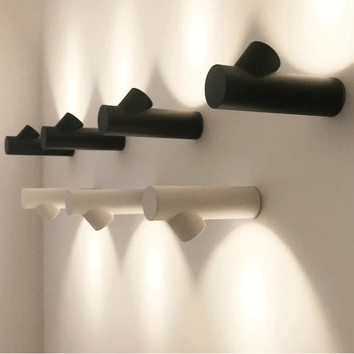 Verthara Stylish LED Wall Sconce - Durable Aluminum Outdoor Wall Lights in Black, Grey, and White for Indoor and Bathroom Use