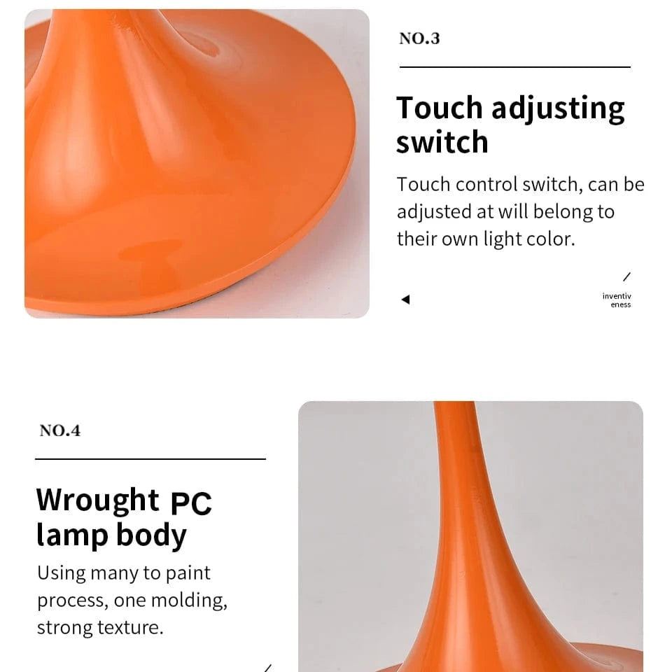 Verthara Touch Dimmable USB Charging Table Lamp – Tri-Colour - Rechargeable - Compact Design - Modern - Perfect For Bedside Or Desk Use