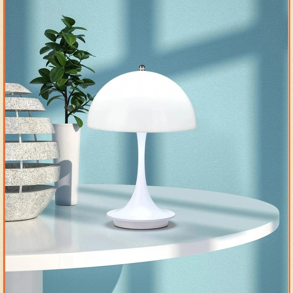 Verthara Touch Dimmable USB Charging Table Lamp – Tri-Colour - Rechargeable - Compact Design - Modern - Perfect For Bedside Or Desk Use White