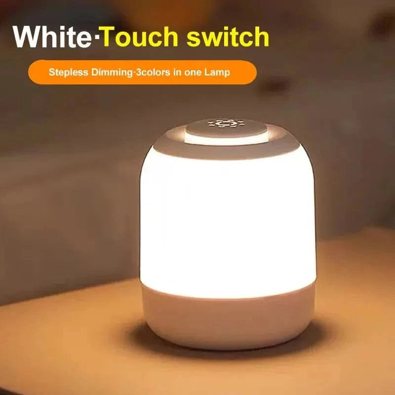 Verthara Touch Sensor LED Table Lamp - Portable Bedside Lamp for Kids with Warm White Light, USB Rechargeable and Energy Efficient