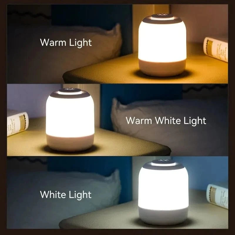 Verthara Touch Sensor LED Table Lamp - Portable Bedside Lamp for Kids with Warm White Light, USB Rechargeable and Energy Efficient