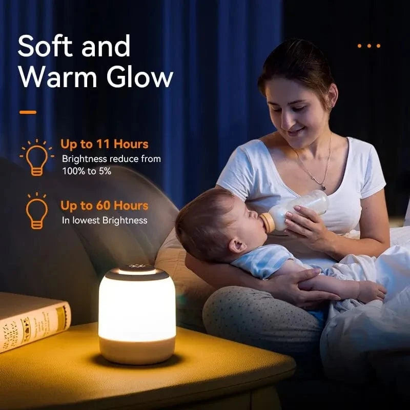 Verthara Touch Sensor LED Table Lamp - Portable Bedside Lamp for Kids with Warm White Light, USB Rechargeable and Energy Efficient
