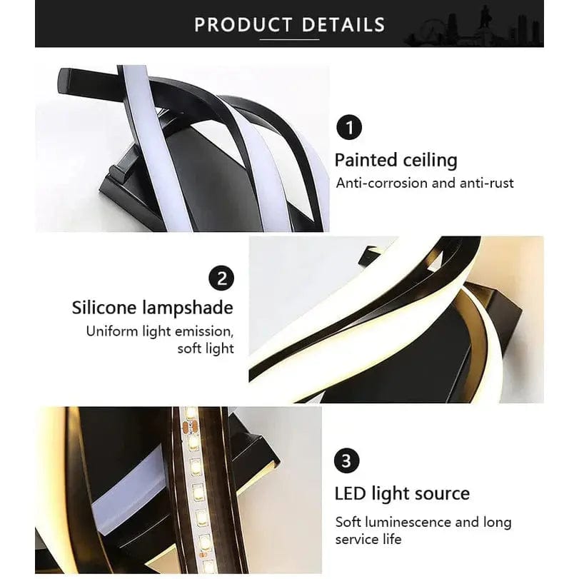 Verthara Triple Curved LED Wall Light