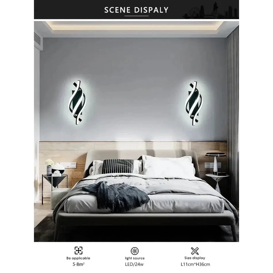 Verthara Triple Curved LED Wall Light