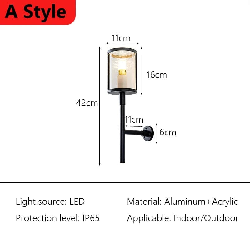 Verthara Ultra-Bright Waterproof Outdoor Wall Light – IP65 Rated Exterior Wall Lantern for Garden, Balcony, and Patio