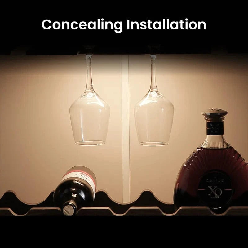 Verthara Ultra Thin Rechargeable Motion Sensor LED Cabinet Light - Wireless Under Cabinet Lighting with 4000K Soft Illumination Default