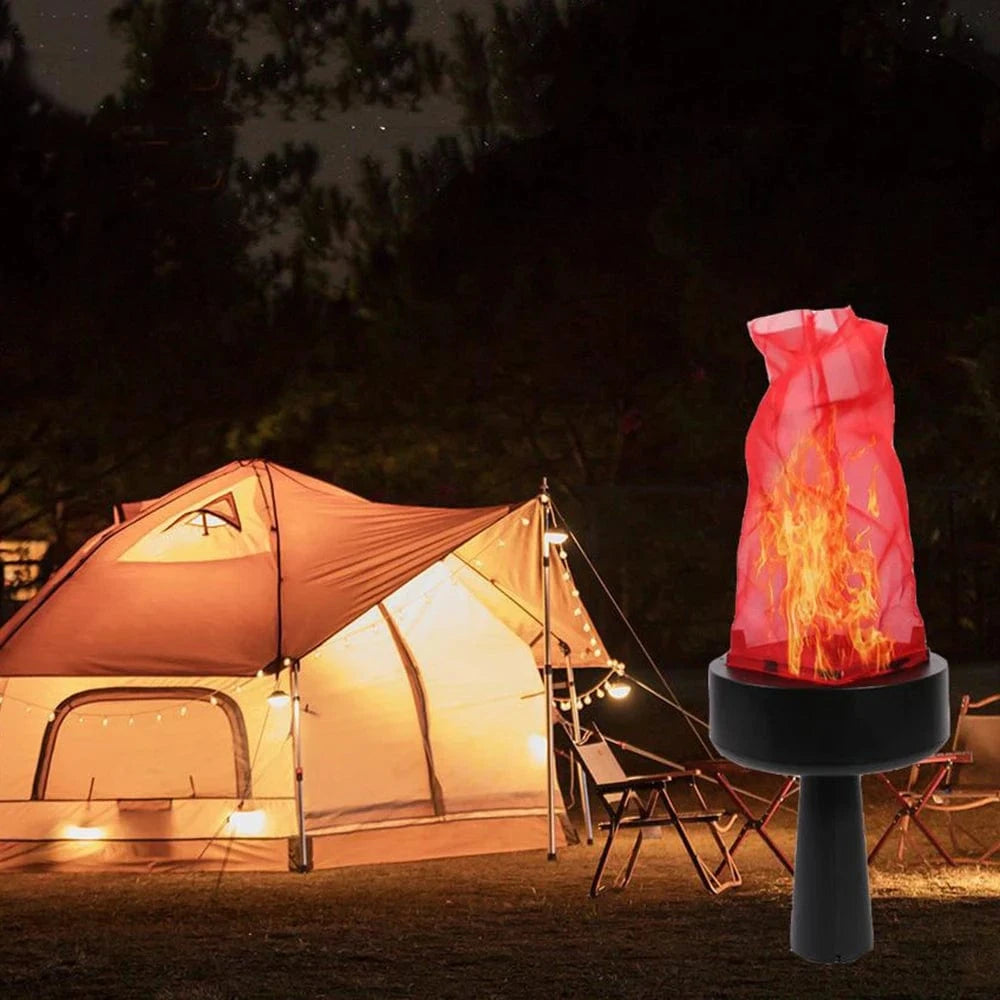 Verthara USB Rechargeable 3D Flame Simulation Light – Handheld Torch for Indoor Decor and Holiday Celebrations, Adjustable Flame Height