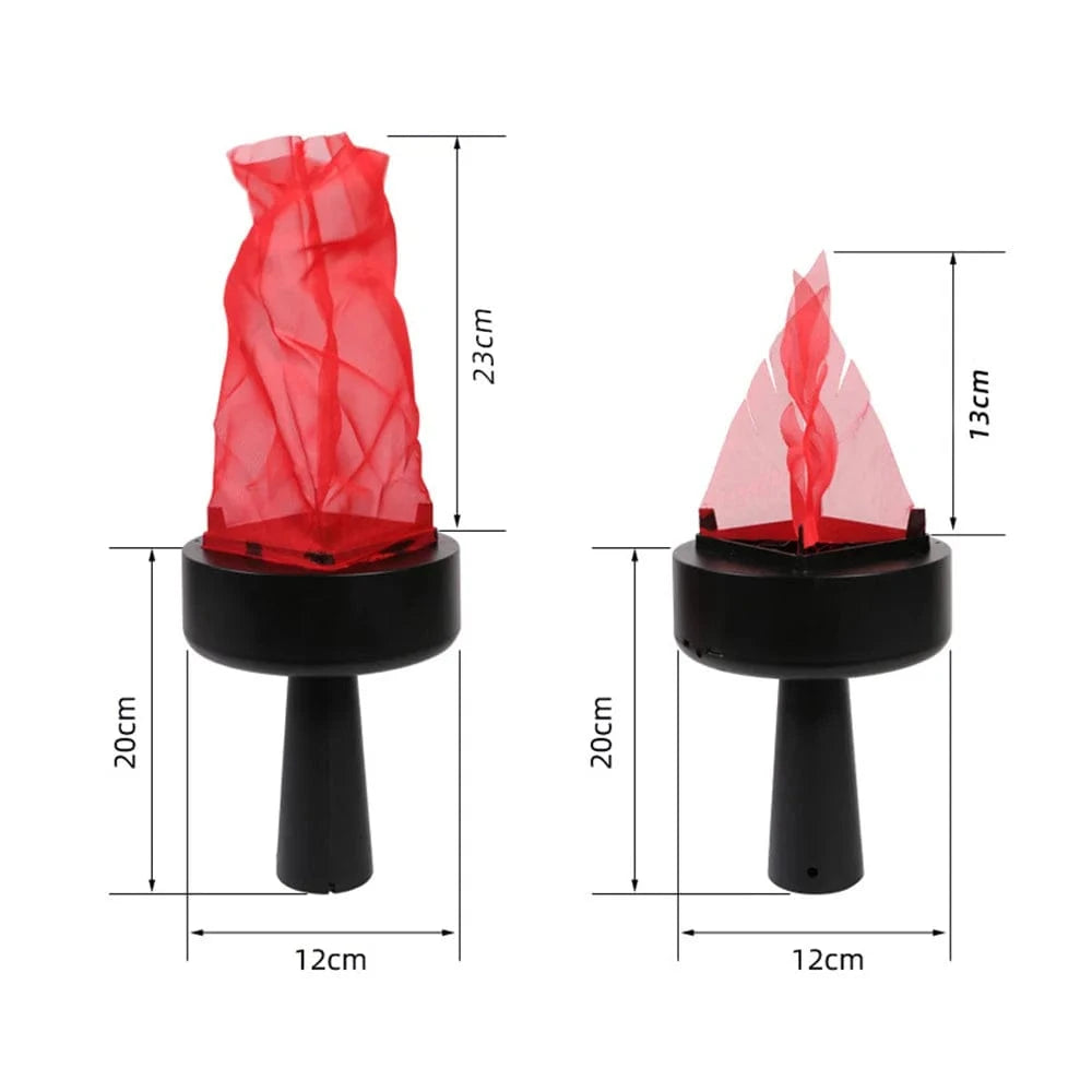 Verthara USB Rechargeable 3D Flame Simulation Light – Handheld Torch for Indoor Decor and Holiday Celebrations, Adjustable Flame Height