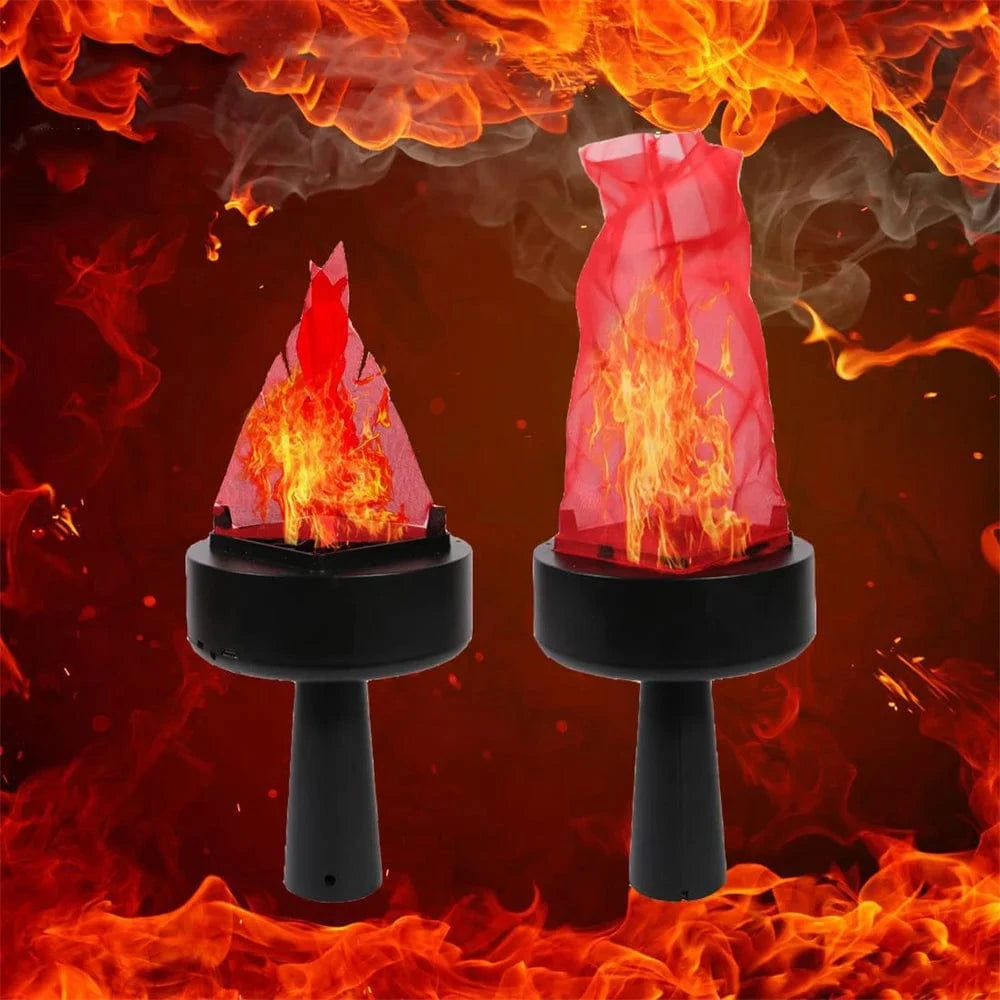 Verthara USB Rechargeable 3D Flame Simulation Light – Handheld Torch for Indoor Decor and Holiday Celebrations, Adjustable Flame Height