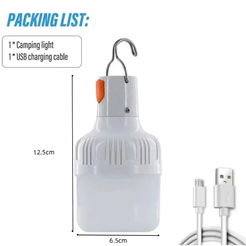 Verthara USB Rechargeable LED Lantern – 60W Outdoor Camping Light with Dimmable Modes for Emergency and Outdoor Activities Default