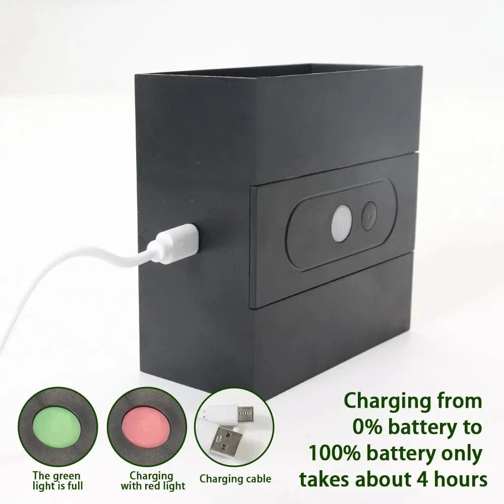 Verthara USB Rechargeable LED Wall Lamp with Human Body Sensor – Cordless Wall Sconce for Living Room Decor