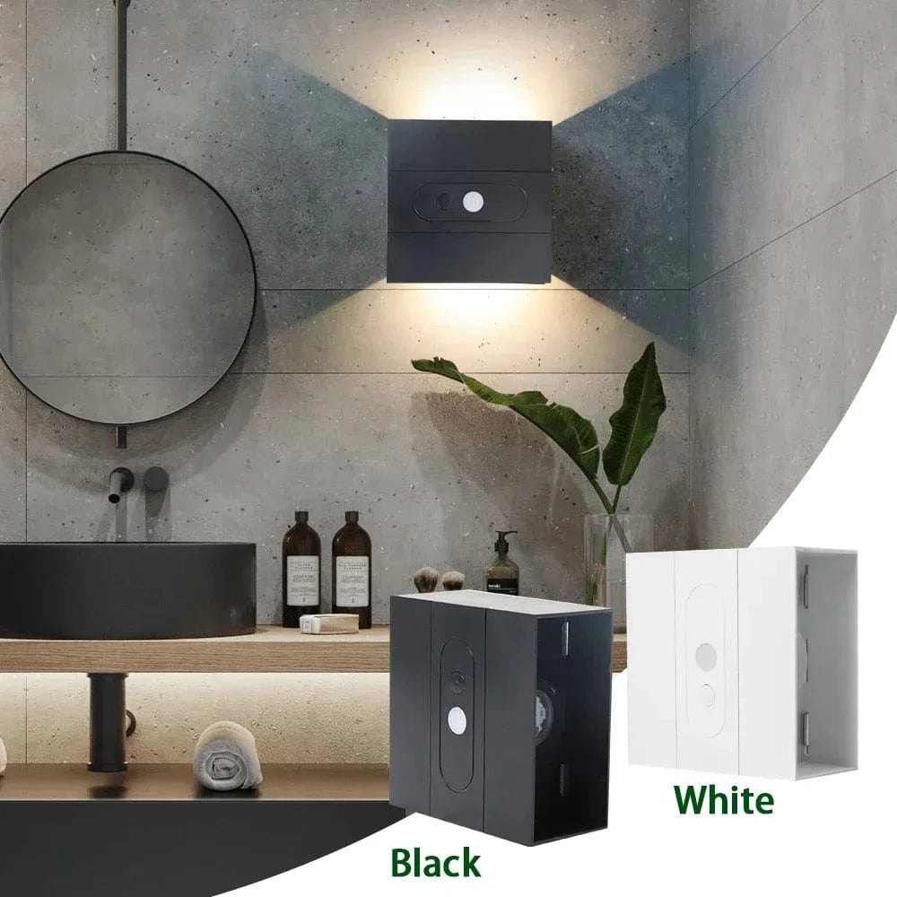 Verthara USB Rechargeable LED Wall Lamp with Human Body Sensor – Cordless Wall Sconce for Living Room Decor