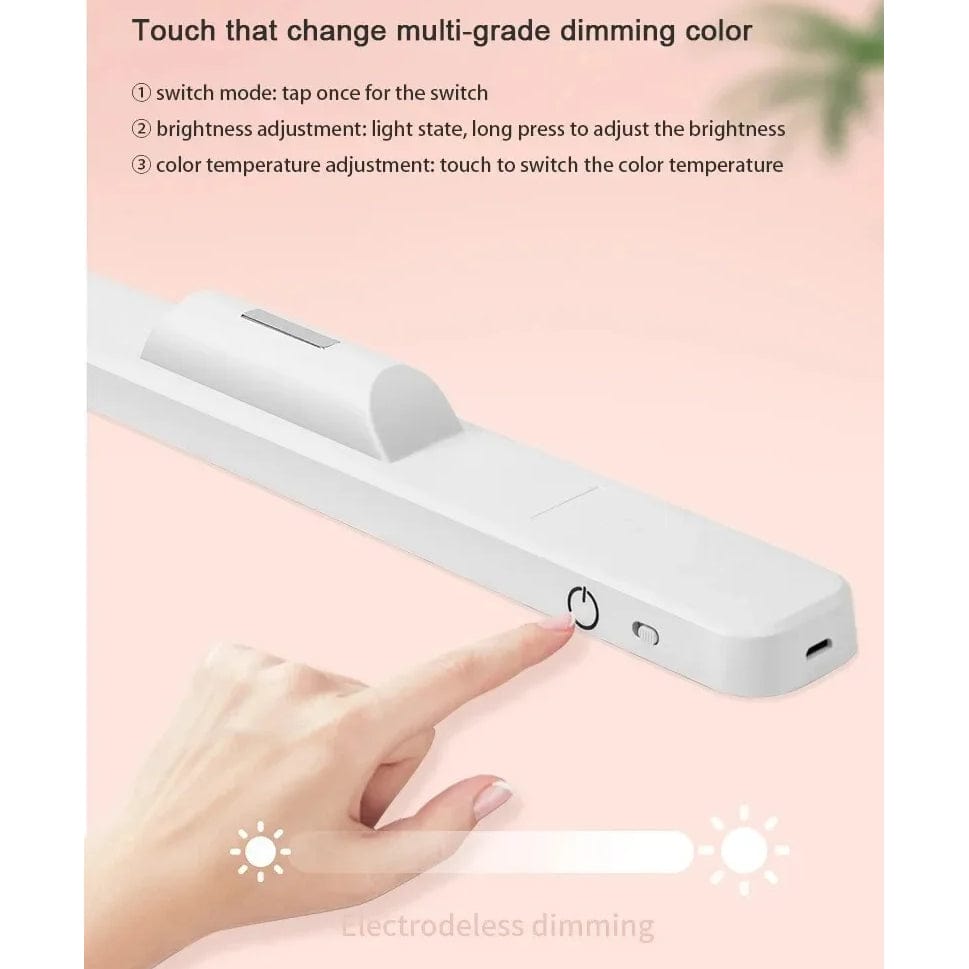 Verthara USB Rechargeable Magnetic Desk Lamp with Eye Protection, 3 Color Modes, Compact Design for Small Spaces Default