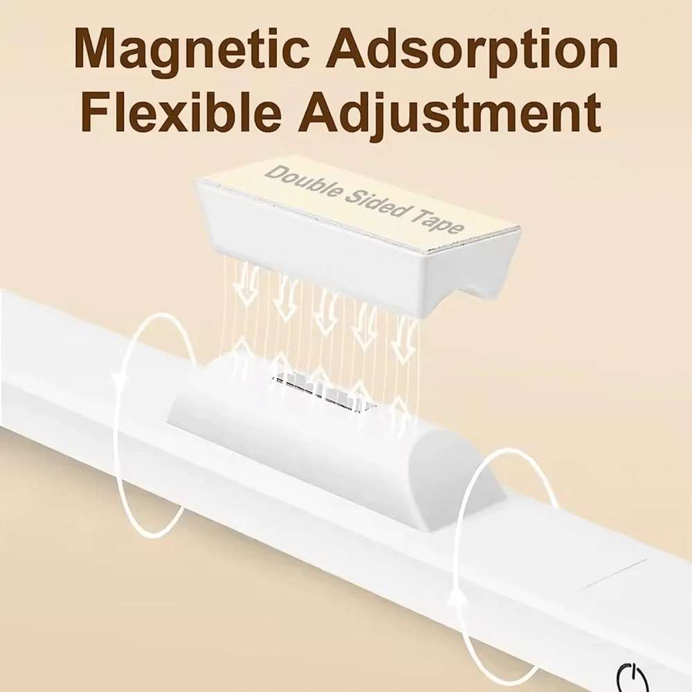 Verthara USB Rechargeable Magnetic Desk Lamp with Eye Protection, 3 Color Modes, Compact Design for Small Spaces Default