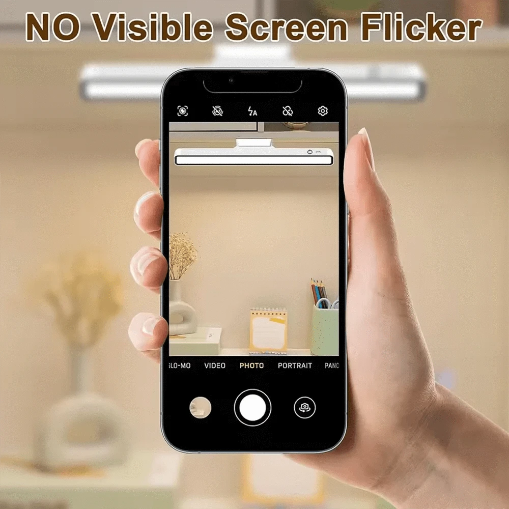 Verthara USB Rechargeable Magnetic Desk Lamp with Eye Protection, 3 Color Modes, Compact Design for Small Spaces Default