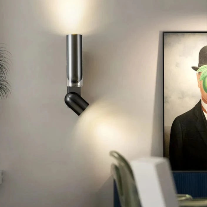 Verthara Vintage Glass Wall Sconce with Rotatable Design for Indoor Bedroom and Aisle Lighting – Available in Black, Rose Gold, Coppery