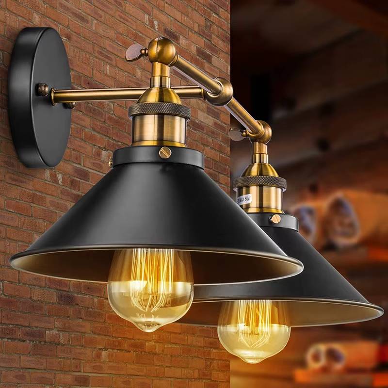 Verthara Vintage Industrial Black Pendant Light with E27 Base – Adjustable Height Hanging Light for Living Room and Dining Room