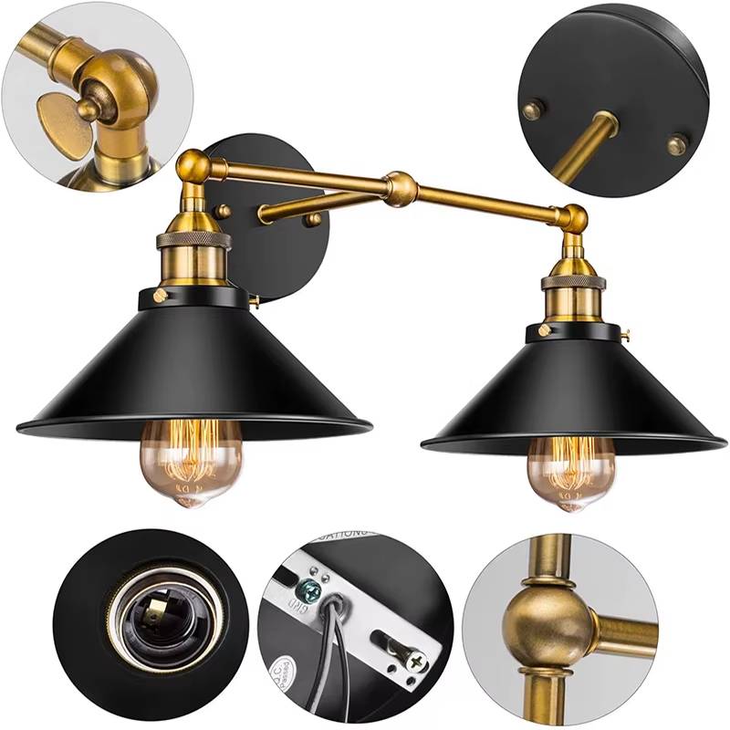 Verthara Vintage Industrial Black Pendant Light with E27 Base – Adjustable Height Hanging Light for Living Room and Dining Room