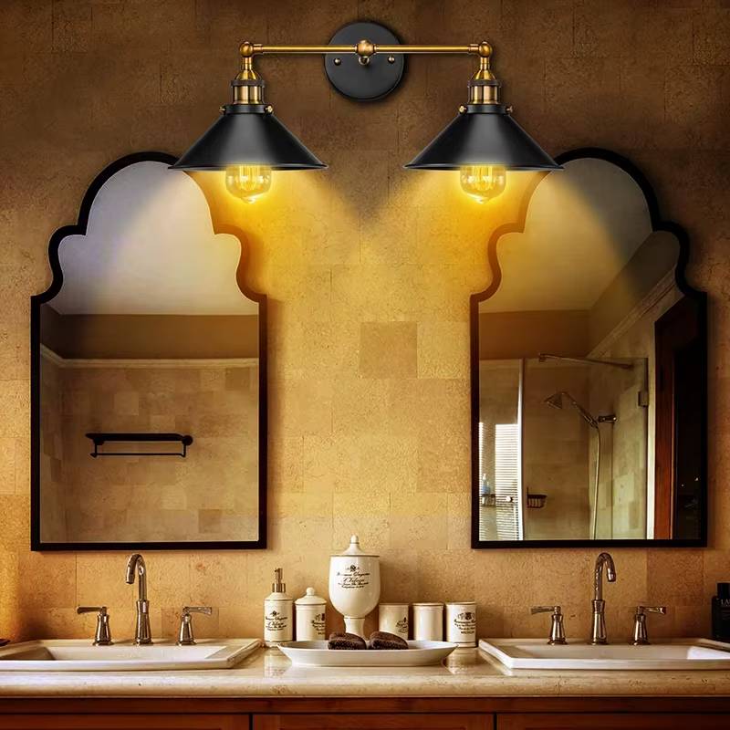 Verthara Vintage Industrial Black Pendant Light with E27 Base – Adjustable Height Hanging Light for Living Room and Dining Room