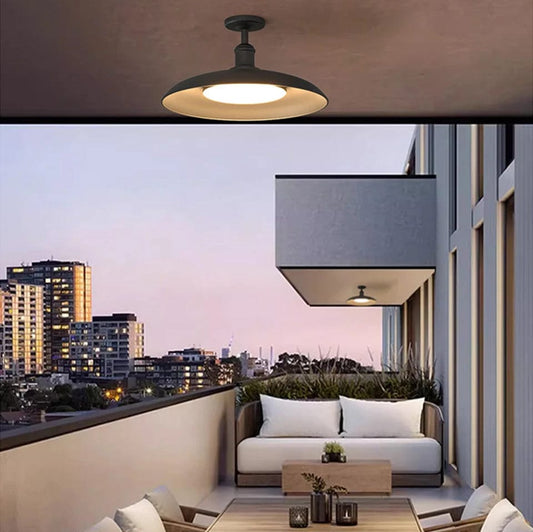 Verthara Vintage Industrial Outdoor Chandelier – Black Ceiling Light for Porch, Garden, and Garage