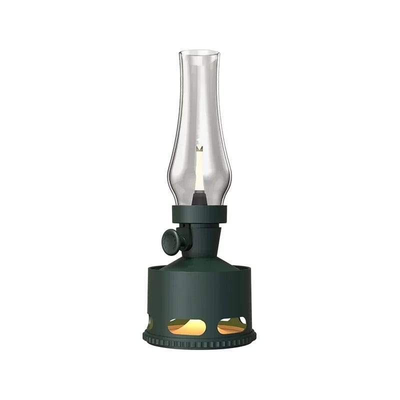 Verthara Vintage LED Lantern Rechargeable Table Lamp Forest Green