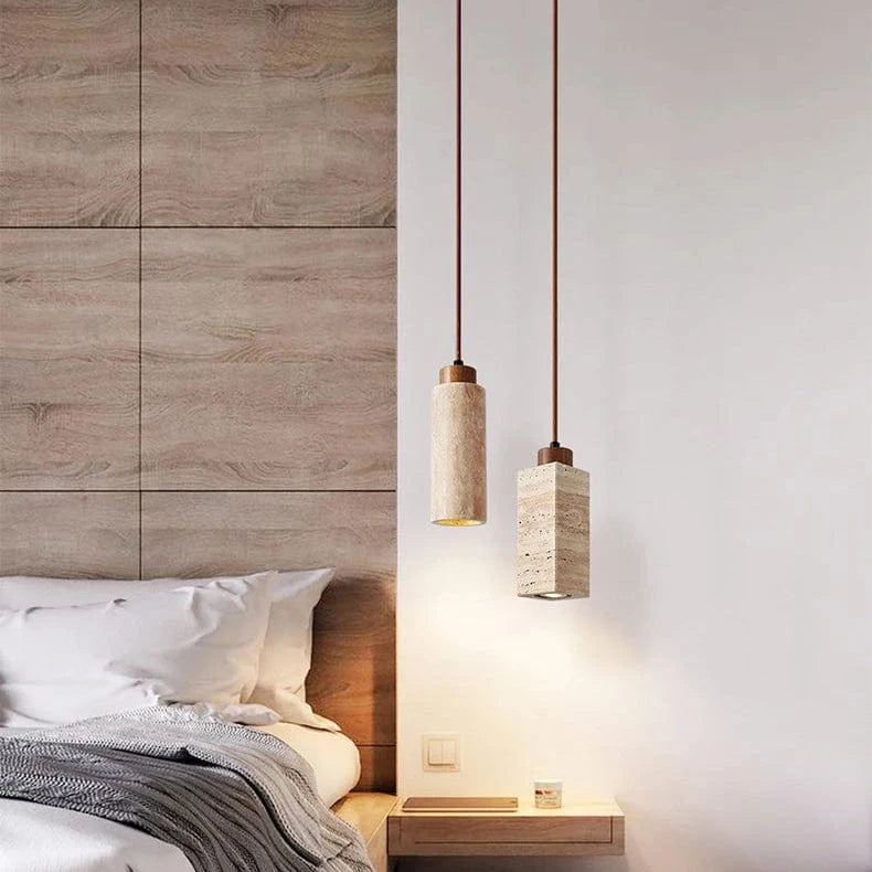 Verthara Wabi-Sabi Travertine Pendant Light