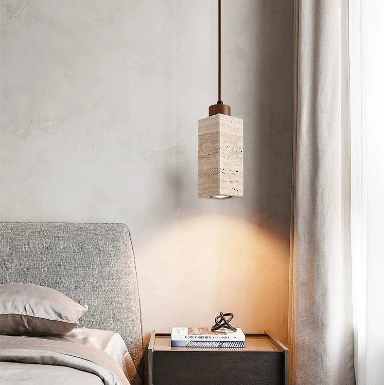 Verthara Wabi-Sabi Travertine Pendant Light