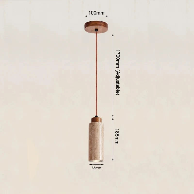 Verthara Wabi-Sabi Travertine Pendant Light