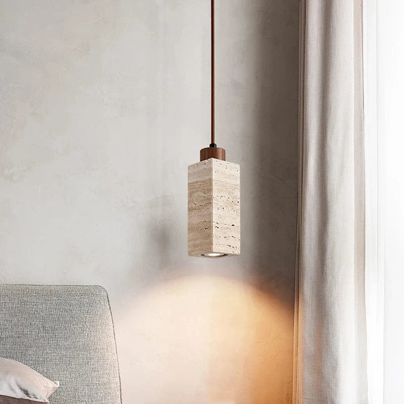 Verthara Wabi-Sabi Travertine Pendant Light