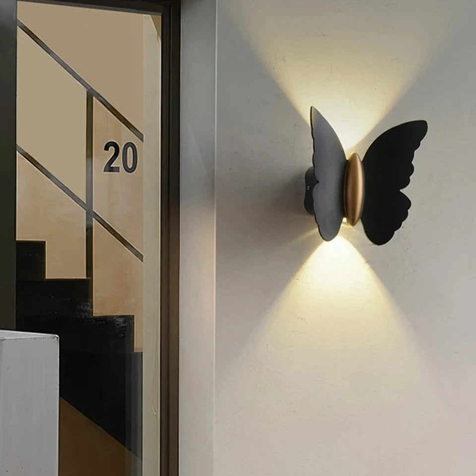 Verthara Waterproof 6W LED Garden Light – Aluminum Butterfly Outdoor Wall Lamp for Decor