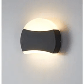 Verthara Waterproof LED Outdoor Wall Light – Modern Design for Garden and Porch – 12W Exterior Wall Lantern with IP66 Rating Model B / Cold White