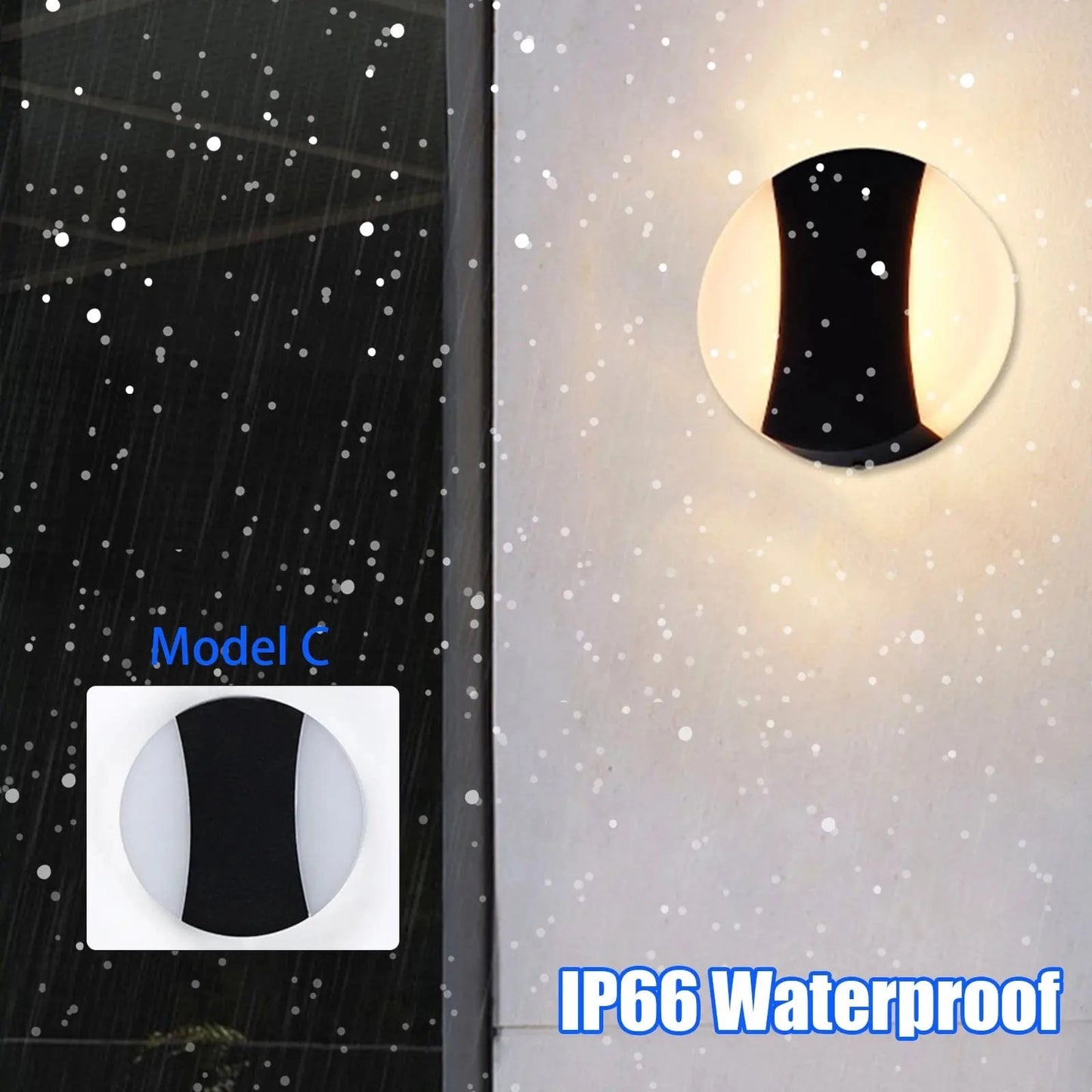 Verthara Waterproof LED Outdoor Wall Light – Modern Design for Garden and Porch – 12W Exterior Wall Lantern with IP66 Rating
