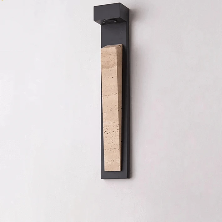 Verthara Waterproof Natural Stone Outdoor Wall Light – IP65 Weather-Resistant Exterior Lantern for Garden and Patio