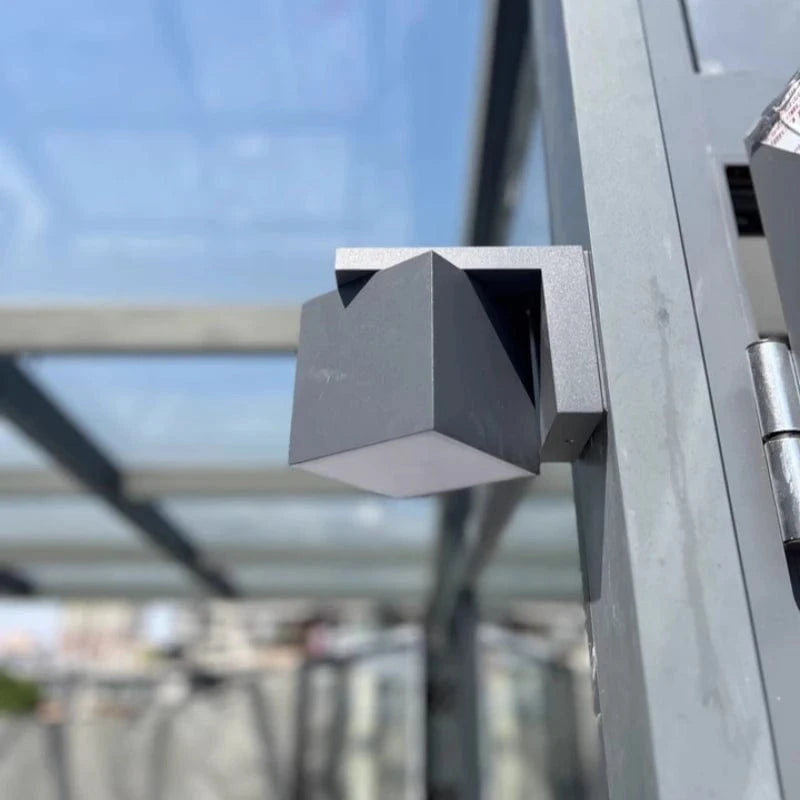 Verthara Waterproof Outdoor Wall Lamp – Adjustable Angle LED Exterior Wall Light in Black Aluminum for Garden and Pathway Lighting