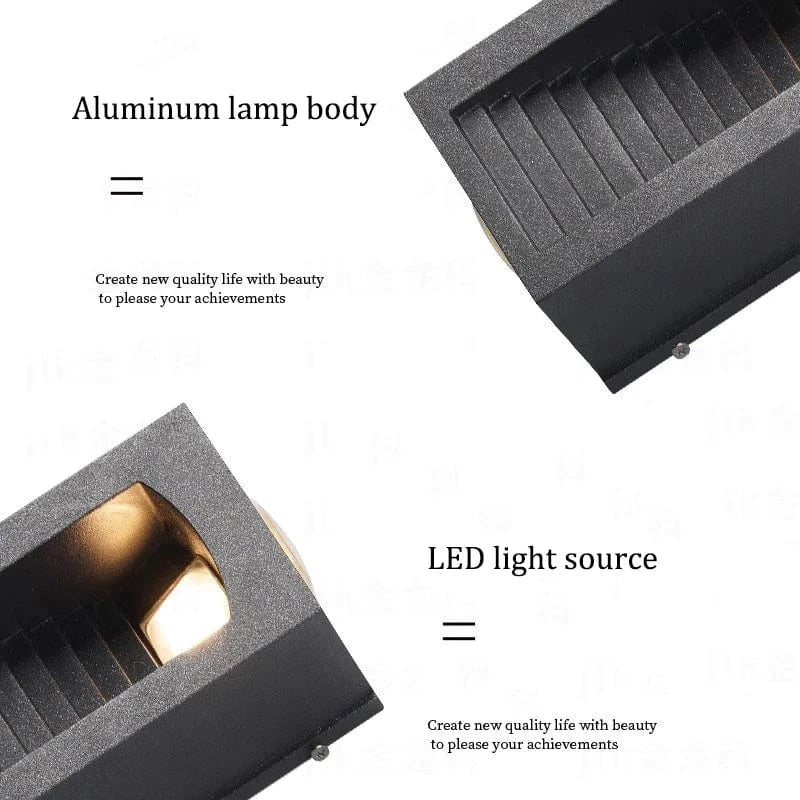 Verthara Waterproof Outdoor Wall Lamp – Modern Exterior Wall Lights for Courtyards, Entrances, and Balconies – Energy Efficient Black Lantern