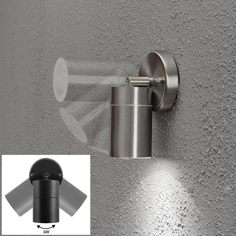 Verthara Waterproof Outdoor Wall Lamp - Stainless Steel Up and Down Lights for Garden and Porch, Modern Exterior Wall Lights
