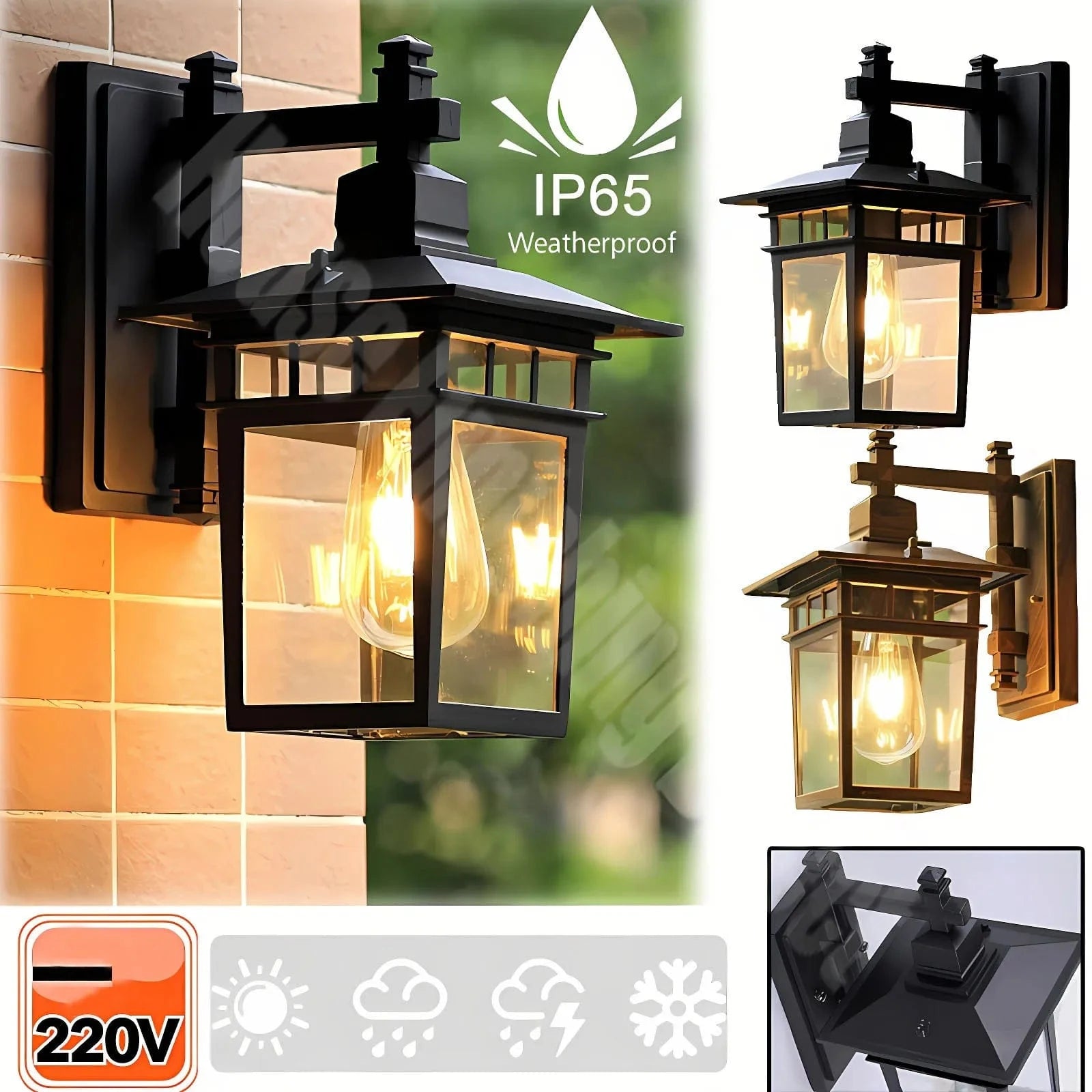 Verthara Waterproof Outdoor Wall Light - Wall-Mounted - Modern Design - Garden - Balcony - Stairway - Entrance - Weather-Resistant