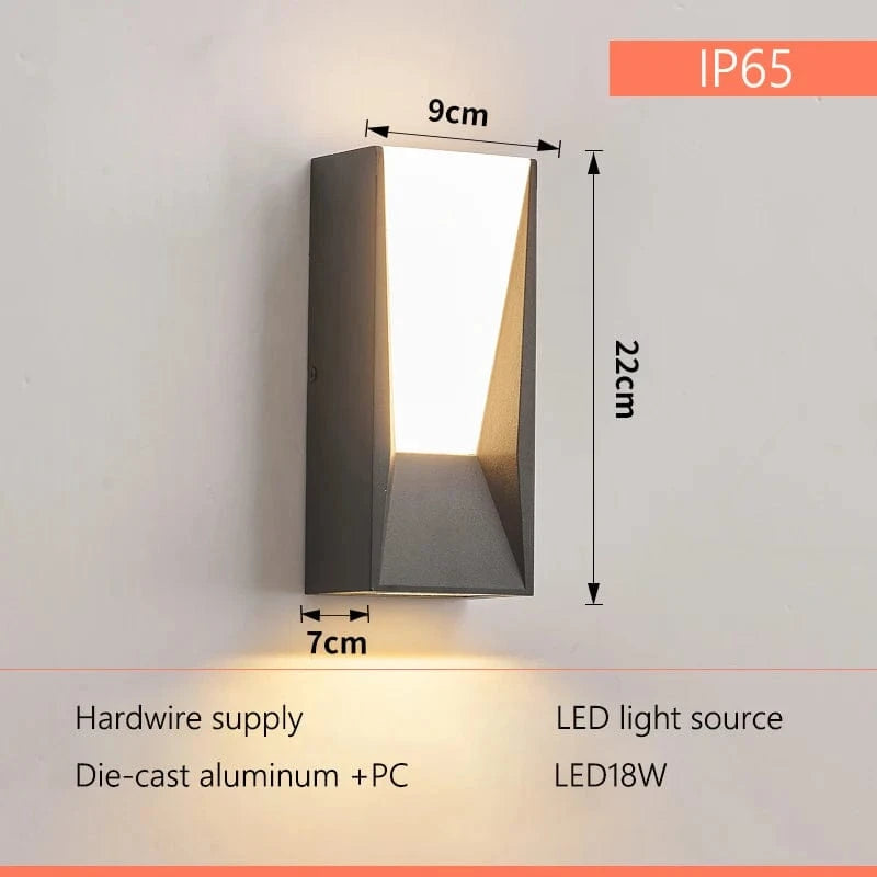 Verthara Waterproof Outdoor Wall Light with PIR Sensor – Durable Aluminum Solar Wall Lantern for Garden and Pathway