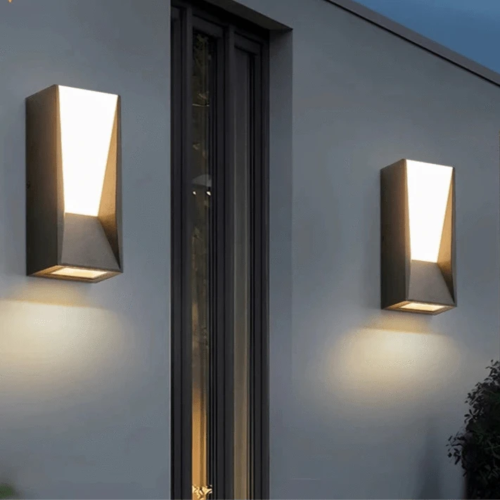 Verthara Waterproof Outdoor Wall Light with PIR Sensor – Durable Aluminum Solar Wall Lantern for Garden and Pathway