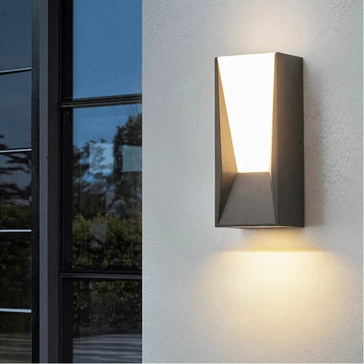Verthara Waterproof Outdoor Wall Light with PIR Sensor – Durable Aluminum Solar Wall Lantern for Garden and Pathway
