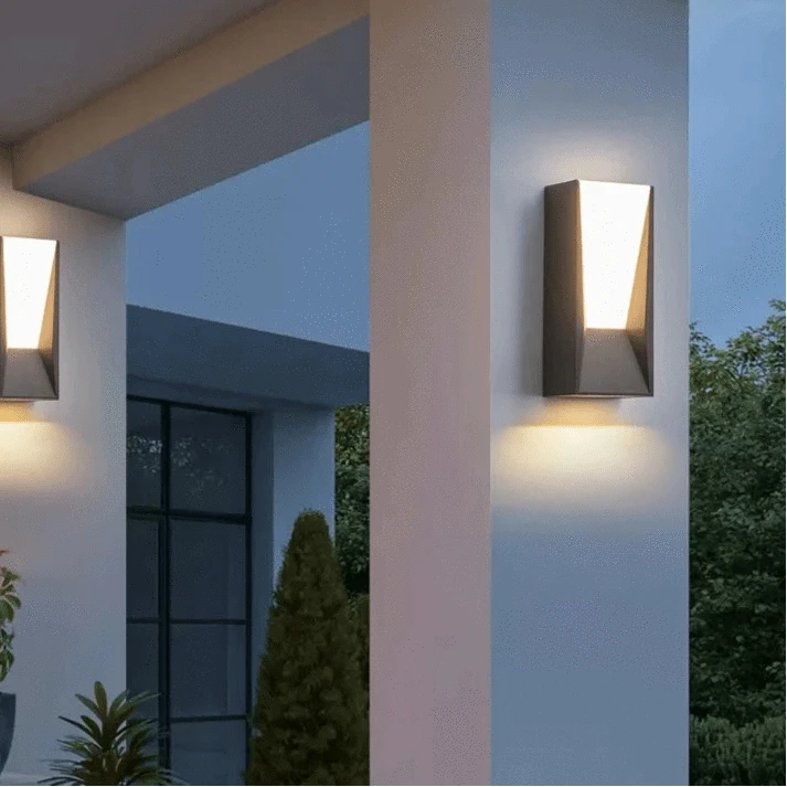 Verthara Waterproof Outdoor Wall Light with PIR Sensor – Durable Aluminum Solar Wall Lantern for Garden and Pathway