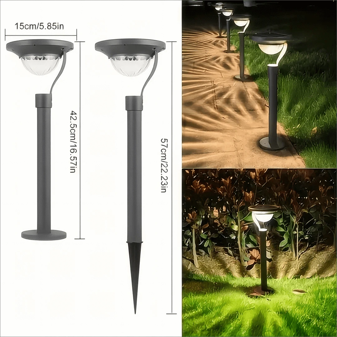 Verthara Waterproof Solar LED Garden Lights – Super Bright Outdoor Solar Lawn Lamp for Energy Saving Illumination Default