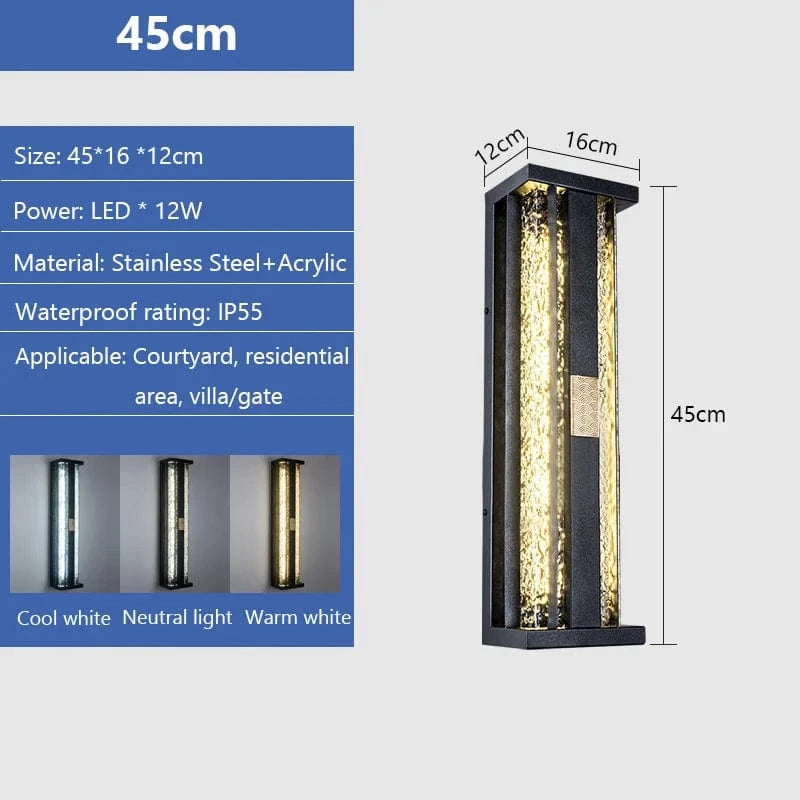 Verthara Waterproof Stainless Steel Outdoor Wall Light – Heavy Duty Asian Inspired Lantern for Garden and Porch