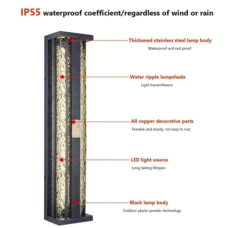 Verthara Waterproof Stainless Steel Outdoor Wall Light – Heavy Duty Asian Inspired Lantern for Garden and Porch