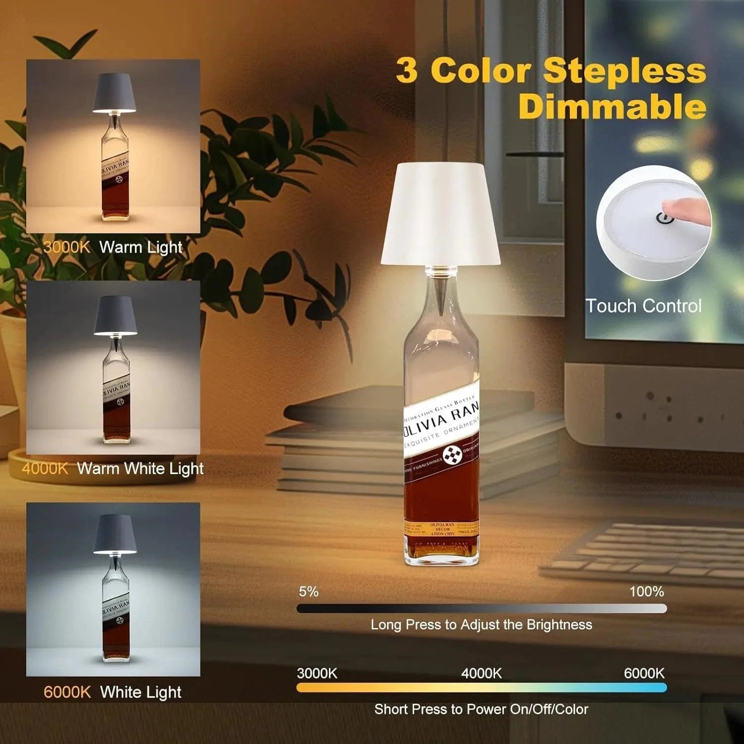 Verthara Wireless Bottle Lamp