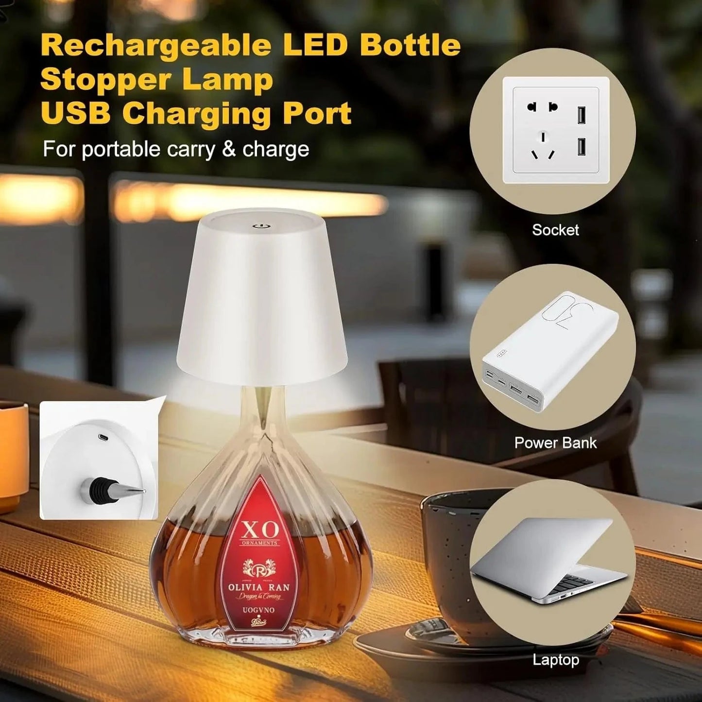 Verthara Wireless Bottle Lamp