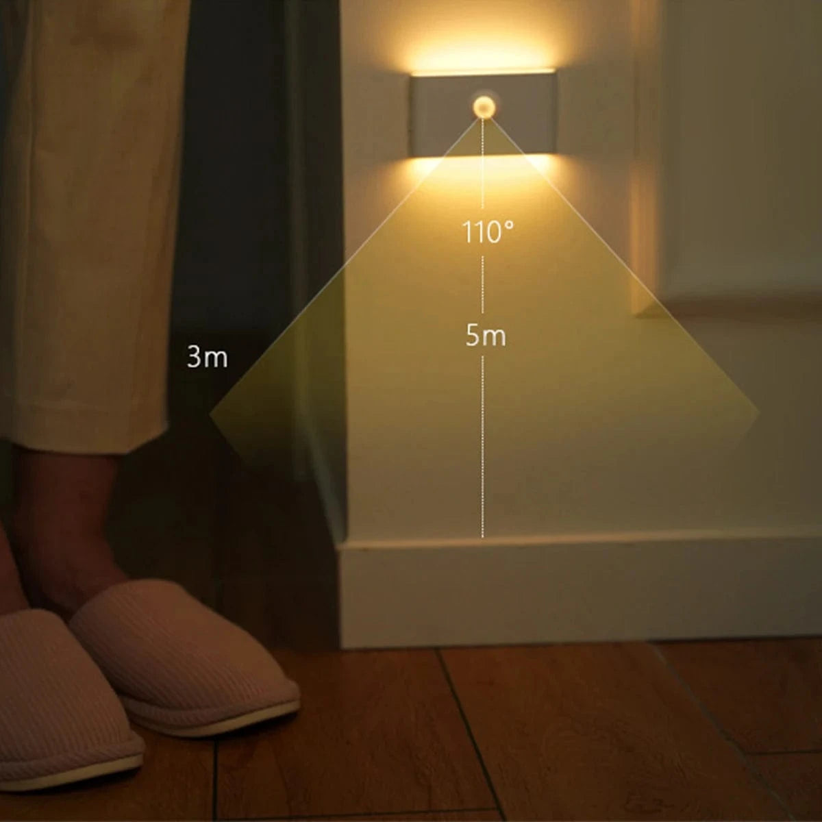 Verthara Wireless LED Motion Sensor Night Light With Magnetic Mount – Rechargeable - Warm White - Indoor Use - Long Battery Life - Smart Control