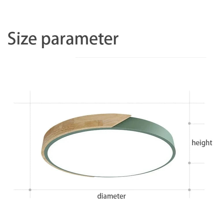 Verthara Wooden Macaron Design LED Ceiling Light