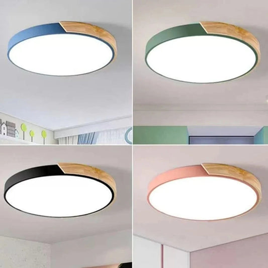 Verthara Wooden Macaron Design LED Ceiling Light