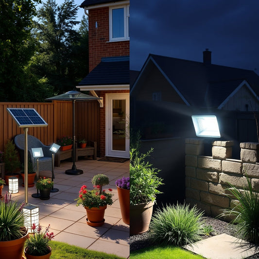Solar vs mains outdoor lighting comparison for UK gardens